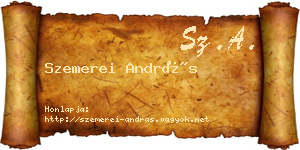 Szemerei András névjegykártya