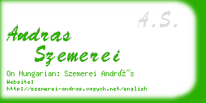 andras szemerei business card